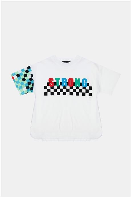 Nebbati Erkek Çocuk Beyaz Tshirt