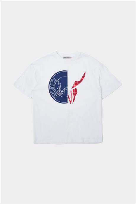 Nebbati Erkek Çocuk Beyaz Tshirt