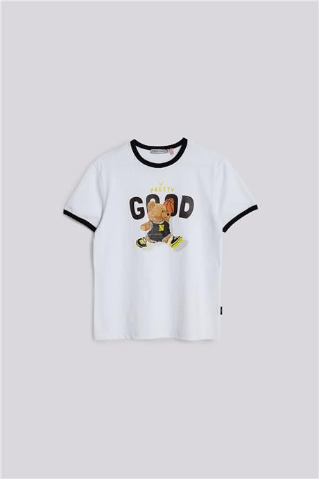 Nebbati Erkek Çocuk Beyaz TshirtNebbati Erkek Çocuk Beyaz Tshirt