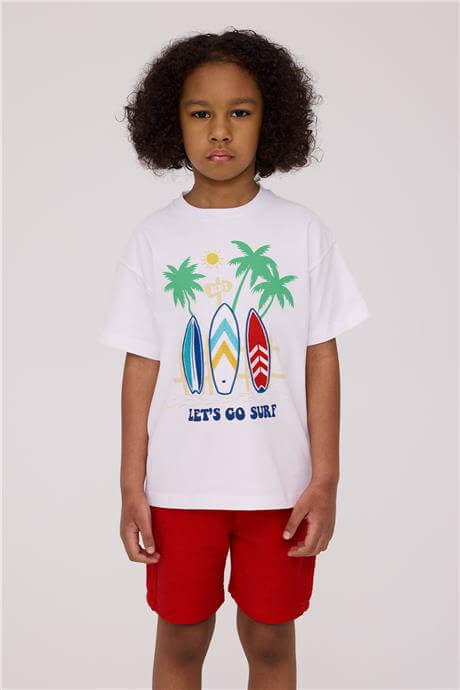 Nebbati Erkek Çocuk Beyaz TshirtNebbati Erkek Çocuk Beyaz Tshirt