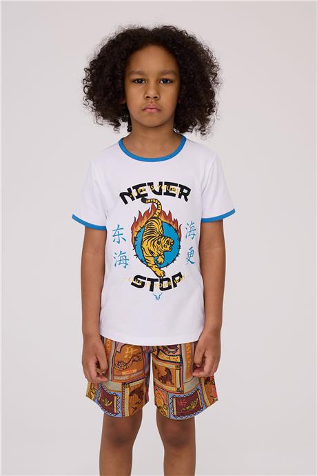 Nebbati Erkek Çocuk Beyaz TshirtNebbati Erkek Çocuk Beyaz Tshirt
