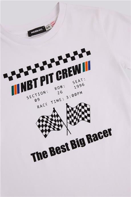 Nebbati Erkek Çocuk Beyaz TshirtNebbati Erkek Çocuk Beyaz Tshirt