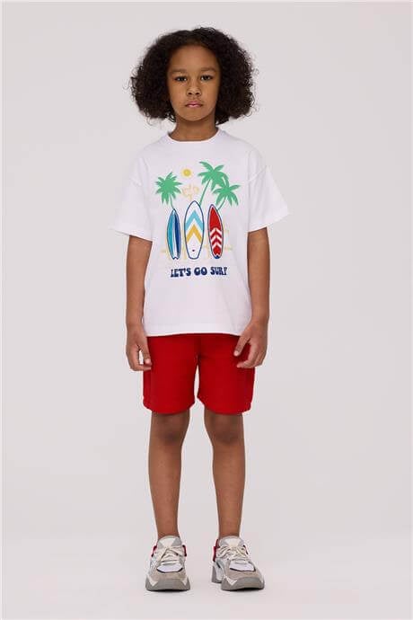 Nebbati Erkek Çocuk Beyaz TshirtNebbati Erkek Çocuk Beyaz Tshirt