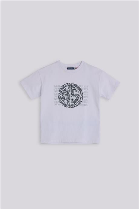 Nebbati Erkek Çocuk Beyaz TshirtNebbati Erkek Çocuk Beyaz Tshirt