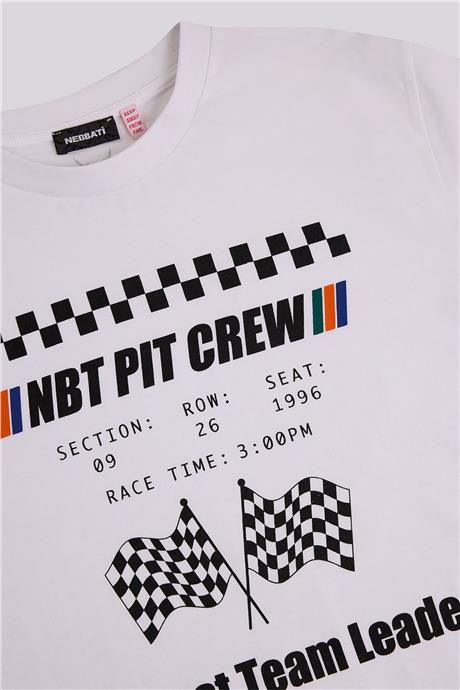 Nebbati Erkek Çocuk Beyaz TshirtNebbati Erkek Çocuk Beyaz Tshirt