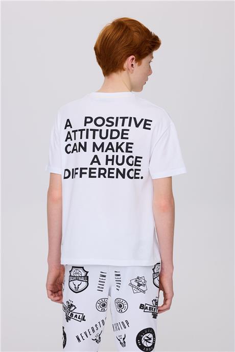 Nebbati Erkek Çocuk Beyaz TshirtNebbati Erkek Çocuk Beyaz Tshirt