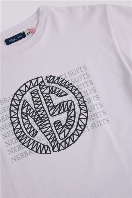 Nebbati Erkek Çocuk Beyaz TshirtNebbati Erkek Çocuk Beyaz Tshirt