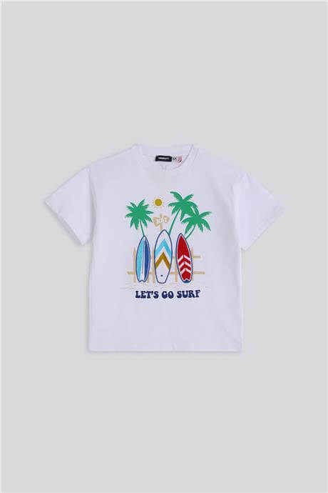 Nebbati Erkek Çocuk Beyaz TshirtNebbati Erkek Çocuk Beyaz Tshirt