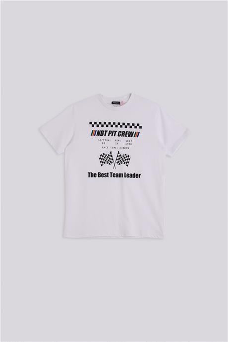 Nebbati Erkek Çocuk Beyaz TshirtNebbati Erkek Çocuk Beyaz Tshirt