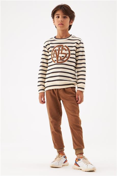 Nebbati Erkek Çocuk Çizgili S-Shirt