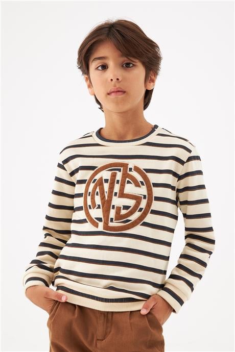 Nebbati Erkek Çocuk Çizgili S-Shirt