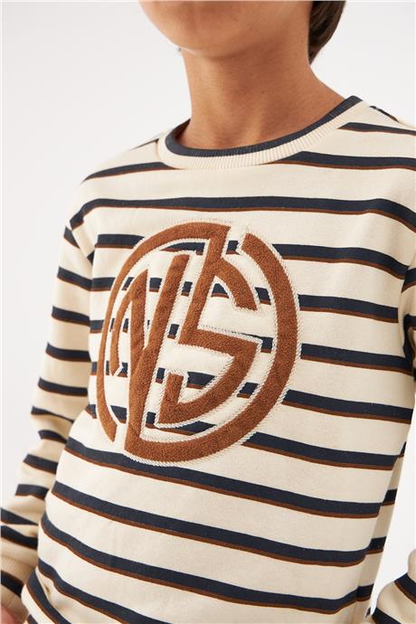 Nebbati Erkek Çocuk Çizgili S-Shirt