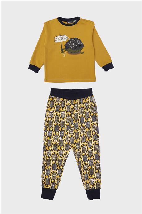 Nebbati Erkek Çocuk Desenli Pijama Takımı