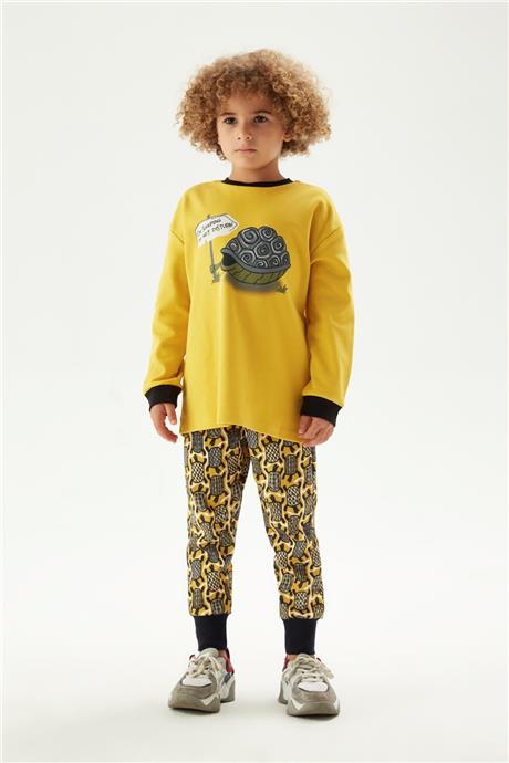 Nebbati Erkek Çocuk Desenli Pijama Takımı