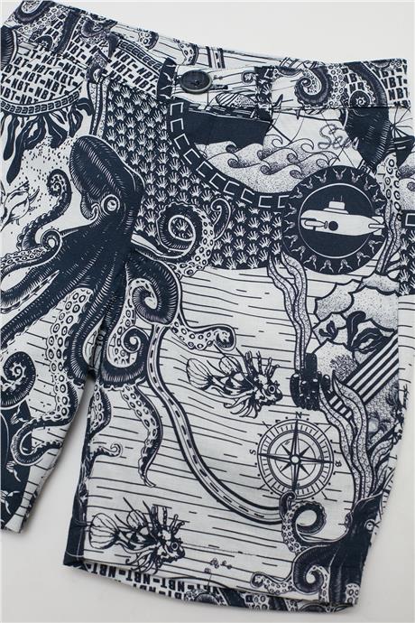 Nebbati Erkek Çocuk Desenli Şort