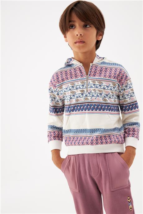 Nebbati Erkek Çocuk Desenli Sweatshirt