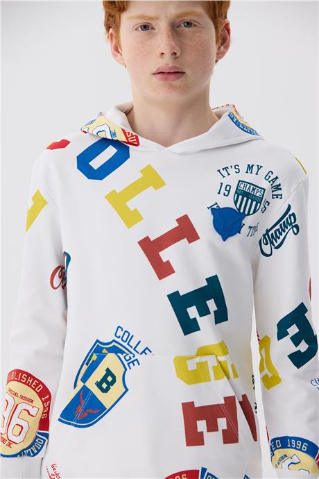 Nebbati Erkek Çocuk Desenli Sweatshirt