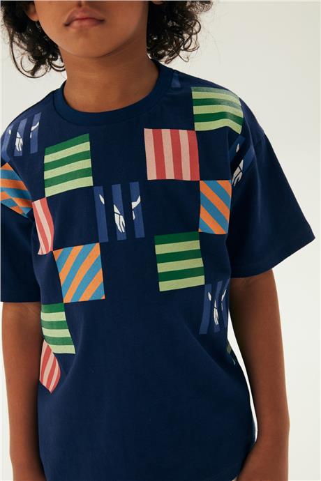 Nebbati Erkek Çocuk Desenli T-Shirt