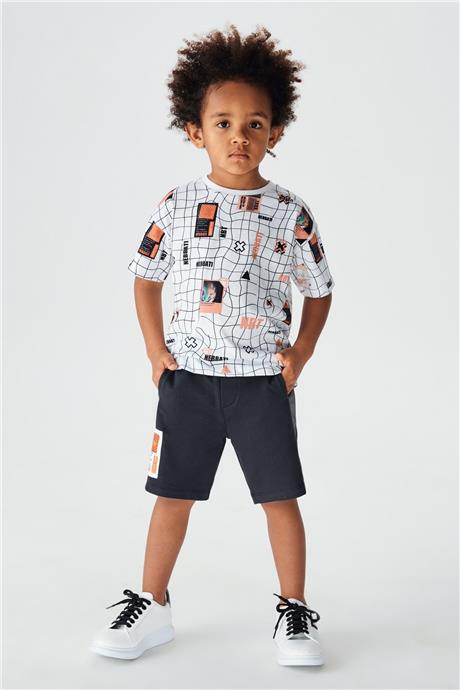 Nebbati Erkek Çocuk Desenli T-Shirt