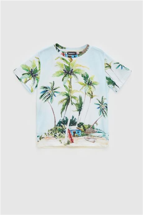 Nebbati Erkek Çocuk Desenli T-Shirt