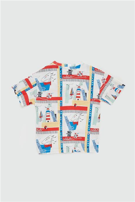 Nebbati Erkek Çocuk Desenli T-Shirt