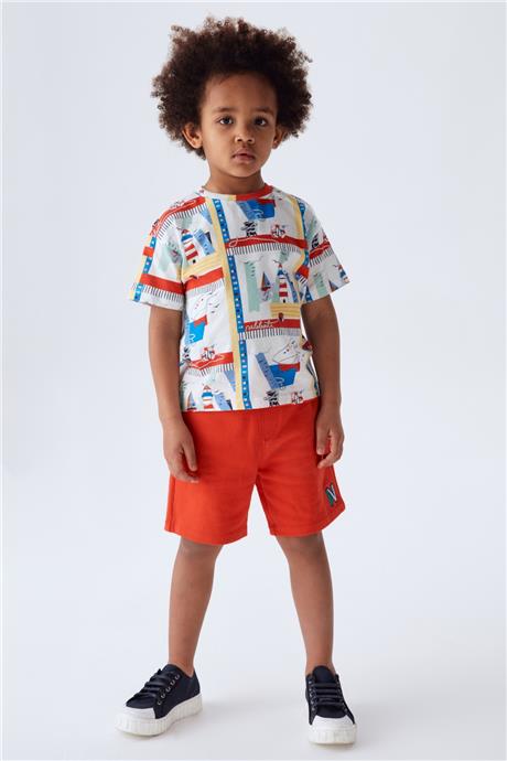 Nebbati Erkek Çocuk Desenli T-Shirt