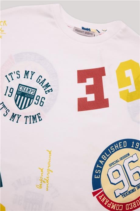 Nebbati Erkek Çocuk Desenli T-Shirt