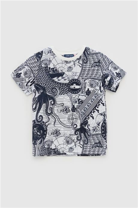 Nebbati Erkek Çocuk Desenli T-Shirt