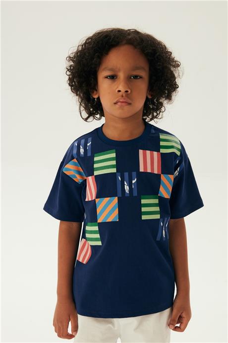 Nebbati Erkek Çocuk Desenli T-Shirt