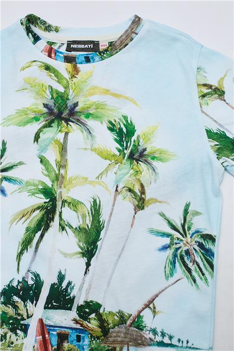 Nebbati Erkek Çocuk Desenli T-Shirt