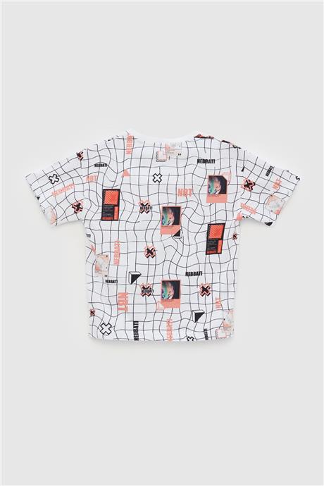 Nebbati Erkek Çocuk Desenli T-Shirt
