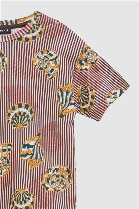 Nebbati Erkek Çocuk Desenli T-Shirt