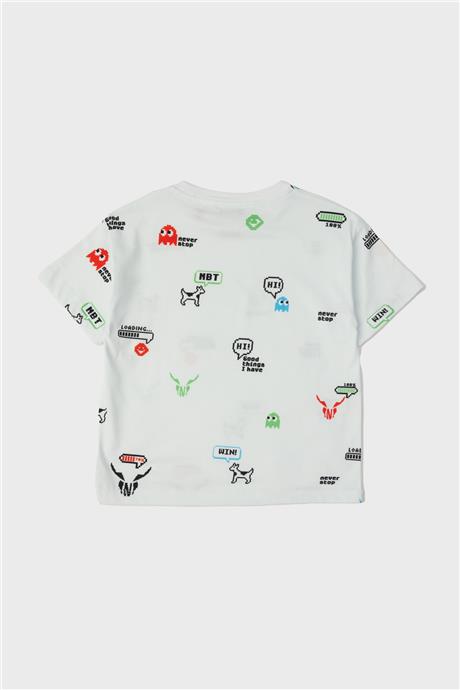 Nebbati Erkek Çocuk Desenli T-Shirt