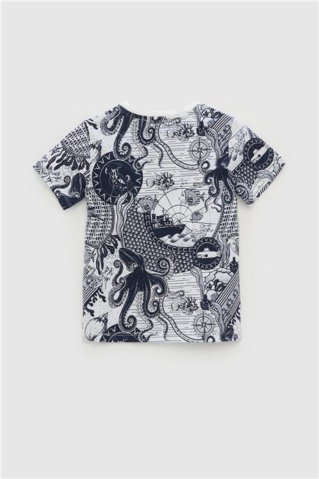 Nebbati Erkek Çocuk Desenli T-Shirt