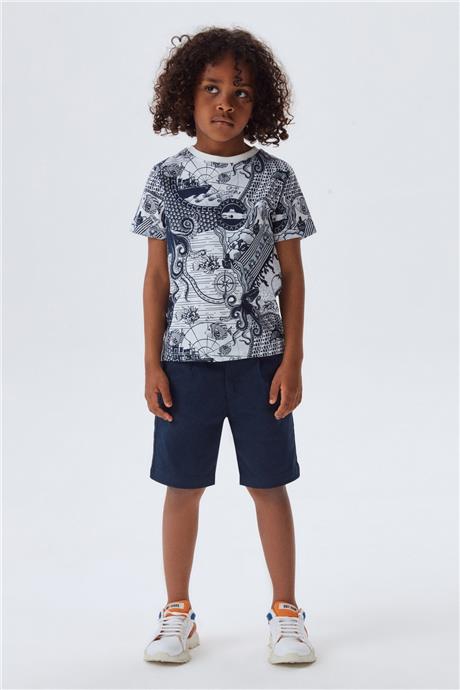 Nebbati Erkek Çocuk Desenli T-Shirt