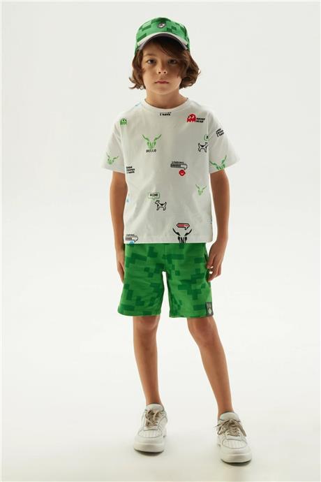 Nebbati Erkek Çocuk Desenli T-Shirt