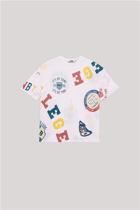 Nebbati Erkek Çocuk Desenli T-Shirt