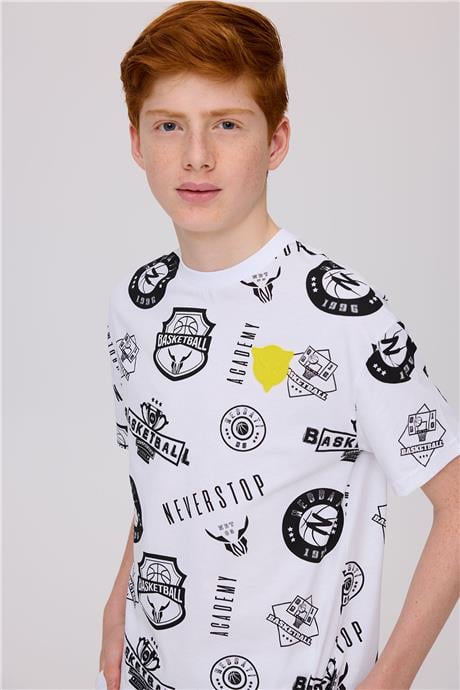 Nebbati Erkek Çocuk Desenli TshirtNebbati Erkek Çocuk Desenli Tshirt