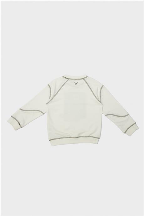 Nebbati Erkek Çocuk Ekru Sweatshirt