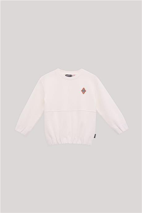Nebbati Erkek Çocuk Ekru Sweatshirt