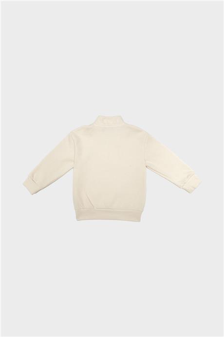 Nebbati Erkek Çocuk Ekru Sweatshirt