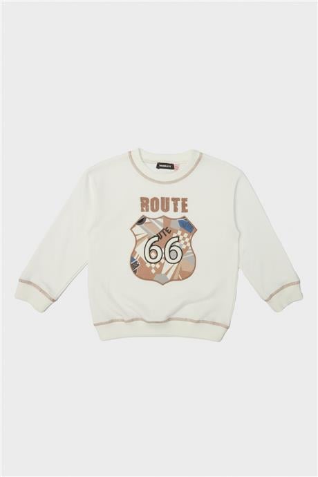Nebbati Erkek Çocuk Ekru Sweatshirt