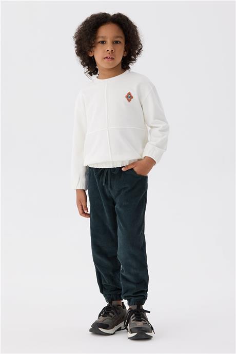 Nebbati Erkek Çocuk Ekru Sweatshirt
