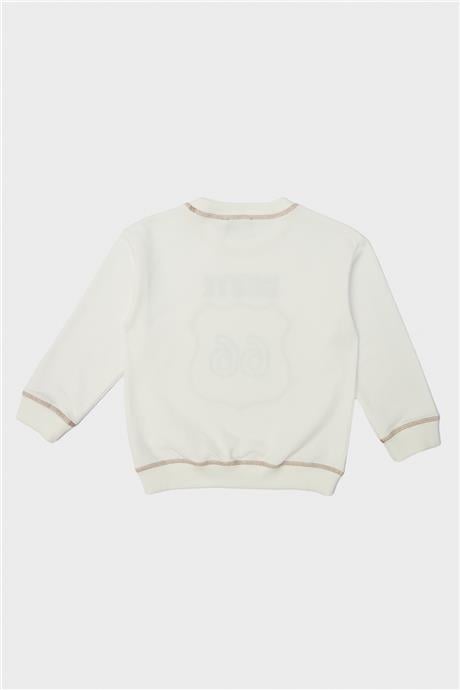 Nebbati Erkek Çocuk Ekru Sweatshirt