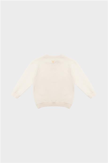 Nebbati Erkek Çocuk Ekru Sweatshirt