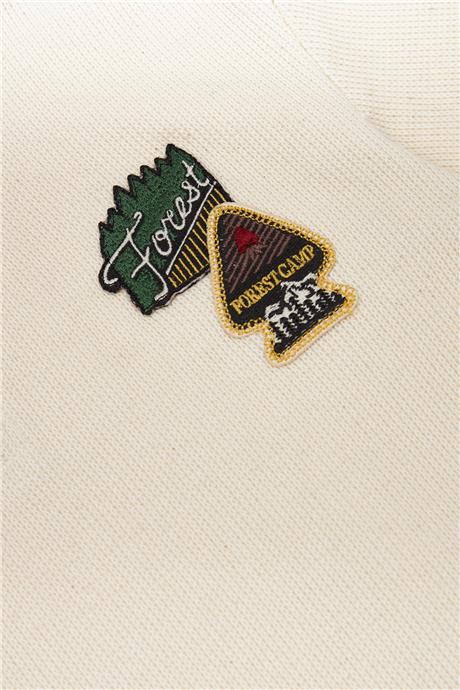 Nebbati Erkek Çocuk Ekru Sweatshirt