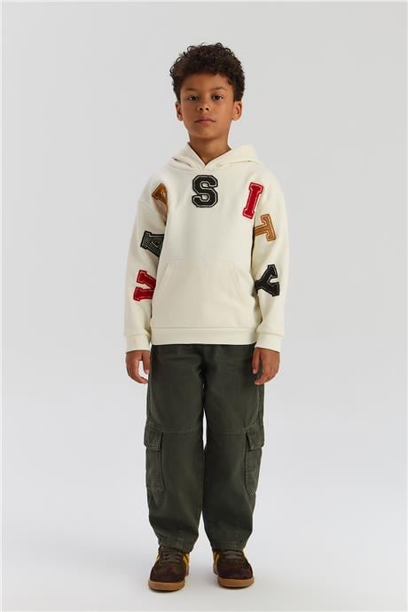 Nebbati Erkek Çocuk Ekru SweatshirtNebbati Erkek Çocuk Ekru Sweatshirt