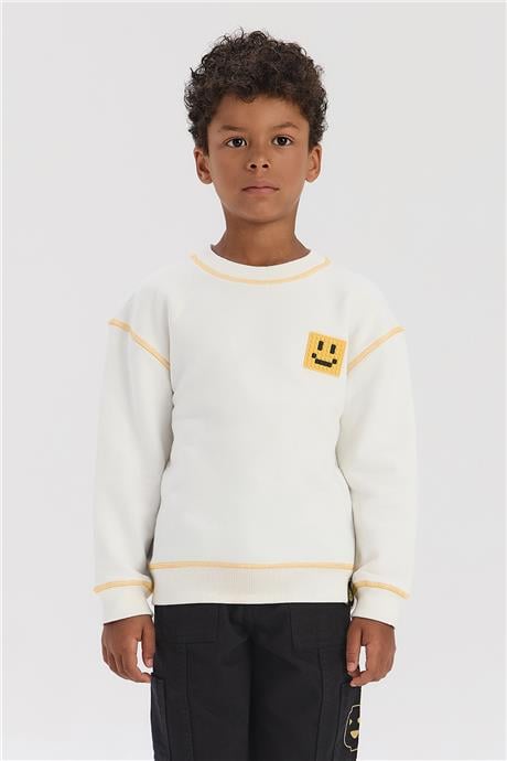 Nebbati Erkek Çocuk Ekru SweatshirtNebbati Erkek Çocuk Ekru Sweatshirt
