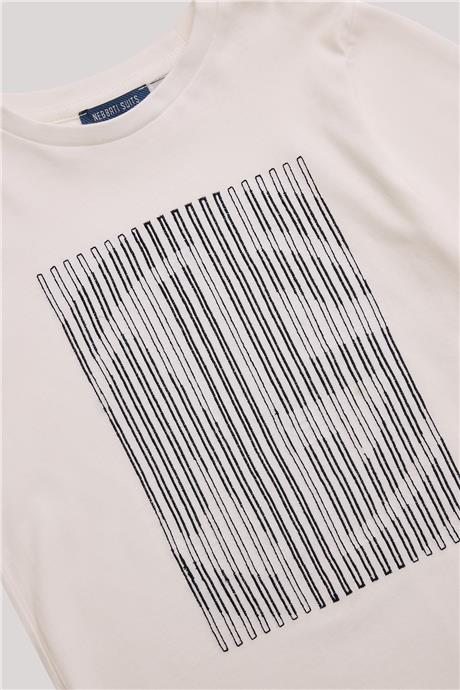 Nebbati Erkek Çocuk Ekru T-Shirt
