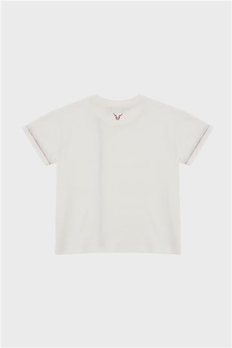 Nebbati Erkek Çocuk Ekru T-Shirt